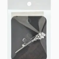 Брошь &laquo;Факел&raquo; жемчужный, цвет белый в серебре