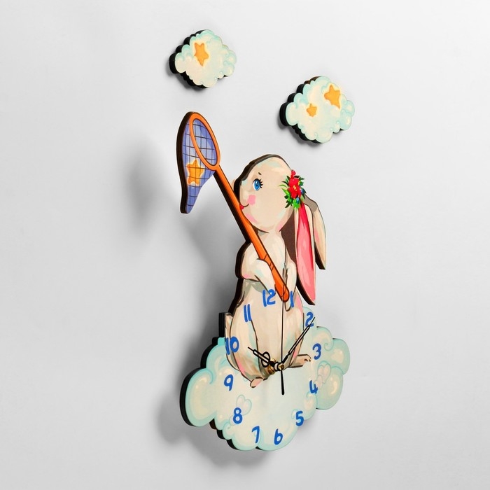 Часы настенные интерьерные   Часы настенные интерьерные  "Зайчик",  24 х 30 см