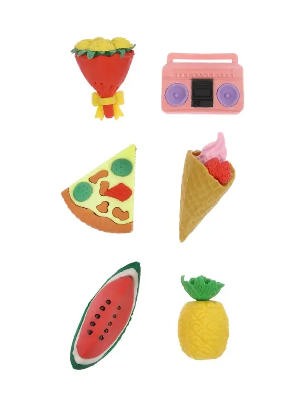 Набор фигурных ластиков, 6 штук, МИКС Набор фигурных ластиков, 6 штук, МИКС