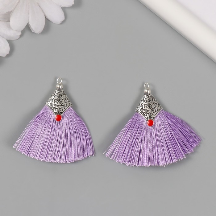 Декор для творчества текстиль Декор для творчества текстиль "Кисть Восток" фиолетовый набор 2 шт 1,6х4,5 см