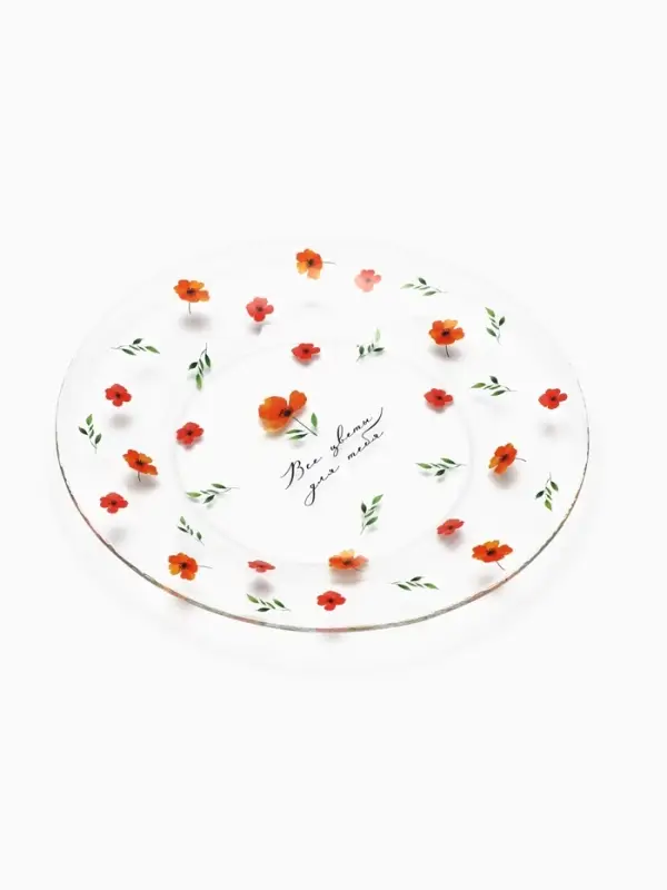 Тарелка стеклянная &laquo;Все цветы для тебя&raquo;, 19.6 см