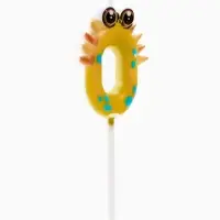 Свеча для торта цифра 0 &laquo;Зверюшка&raquo;, 5см