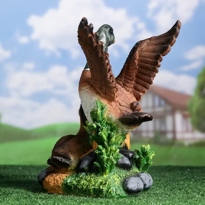 Садовая фигура из полистоуна &laquo;Утка с селезнем&raquo;, 24&times;17&times;35 см