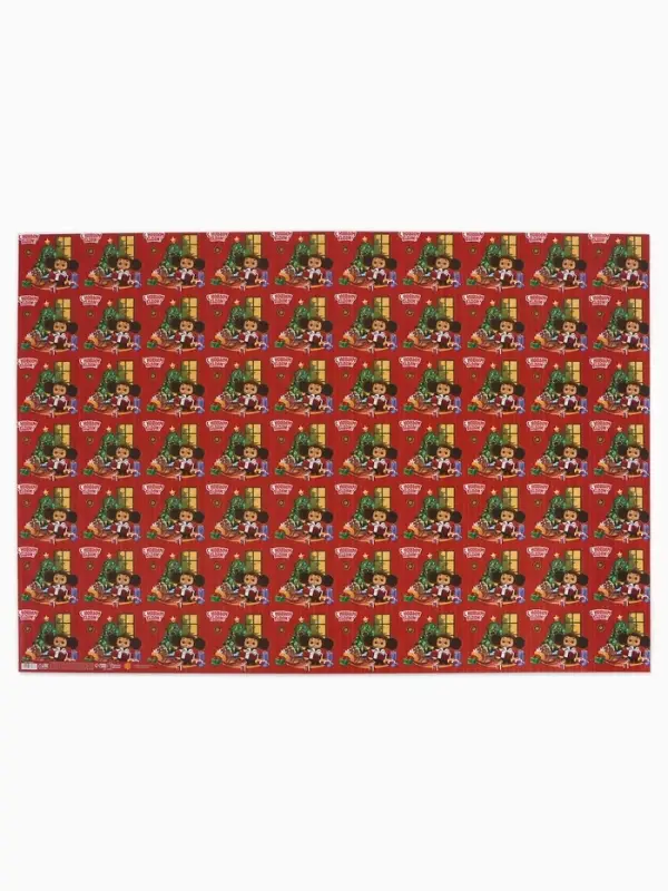 Бумага упаковочная новогодняя глянцевая &laquo;Новый год&raquo;, 70&times;100 см, Чебурашка