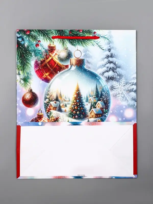 Пакет подарочный новогодний ламинированный, «Шар Новогодний» , 26×12×32 см Пакет подарочный новогодний ламинированный, «Шар Новогодний» , 26×12×32 см