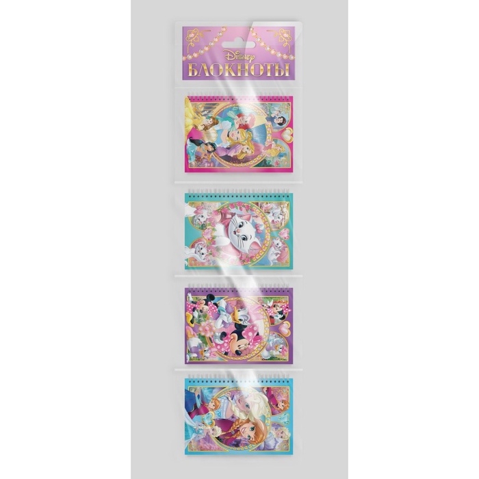 Набор блокнотов А7 28л 4 шт, Дисней Набор блокнотов А7 28л 4 шт, Дисней
