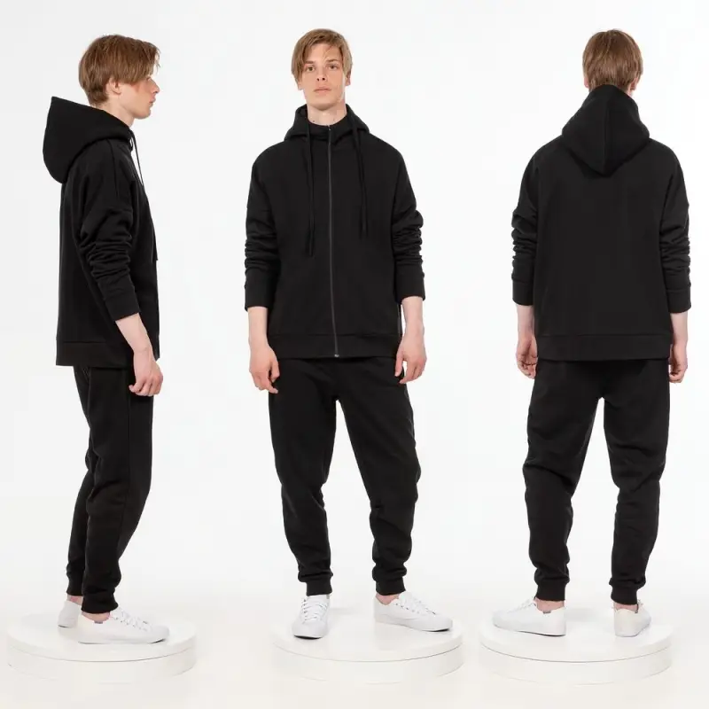 Толстовка унисекс H3, черная, размер XS/S Толстовка унисекс H3, черная, размер XS/S