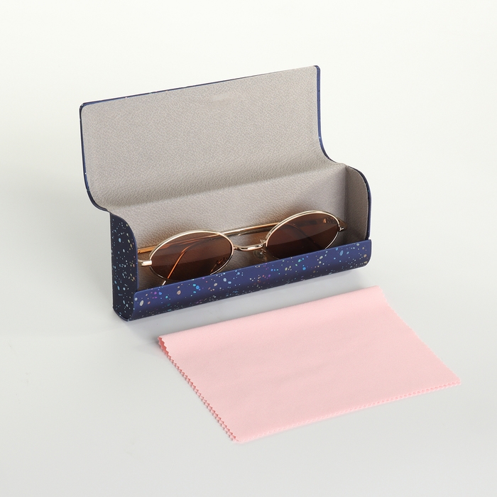 Футляр для очков на хлопушке, длина 15,5 см, цвет фиолетовый Футляр для очков на хлопушке, длина 15,5 см, цвет фиолетовый