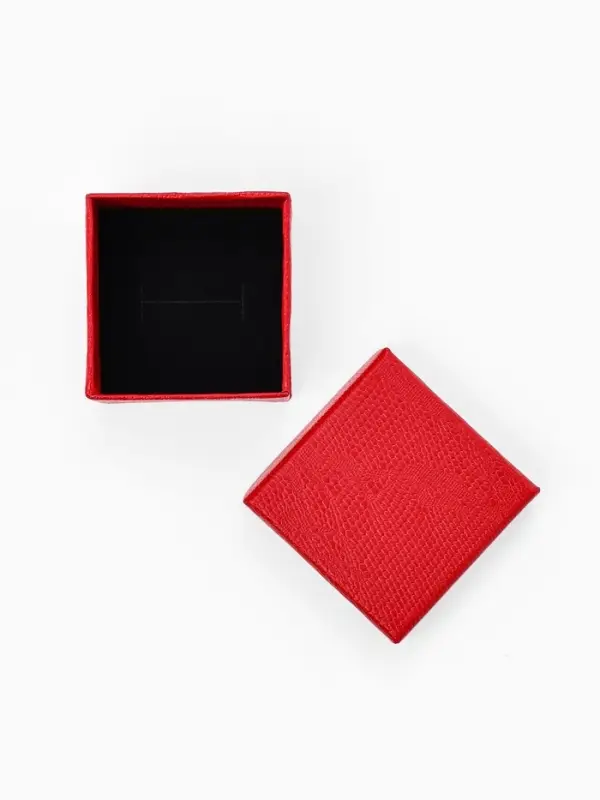 Коробочка подарочная под кольцо, серьги &laquo;Животный принт&raquo;, 5&times;5 см, (размер полезной части 4.5&times;4.5 см), вставка чёрная, МИКС