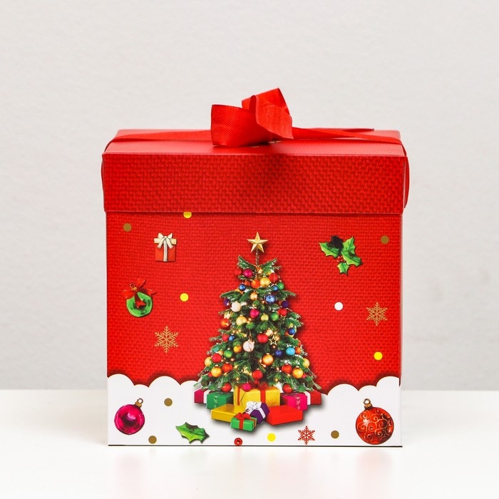 Новый год. Коробка Самосборная «Ёлка» 15 х 15 х 15 см Новый год. Коробка Самосборная «Ёлка» 15 х 15 х 15 см