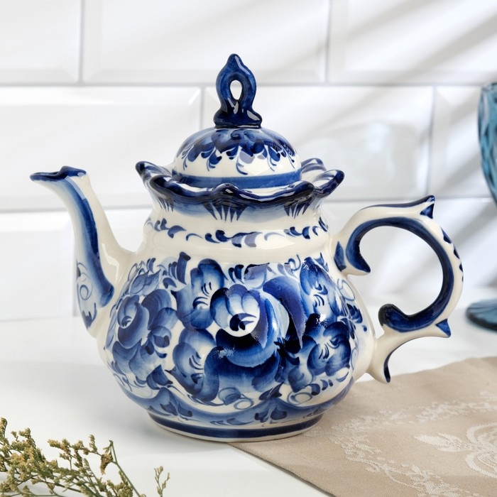 Чайник «Анимон», 1 л, гжель Чайник «Анимон», 1 л, гжель