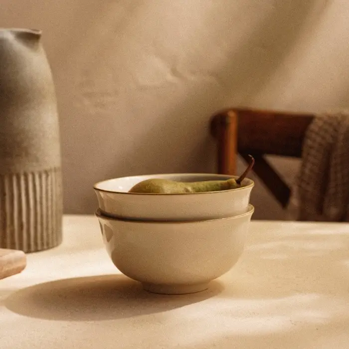 Салатники SL Home &laquo;Леггеро&raquo;, 750 мл, d=15 см, набор 2 шт., фарфор, бежевые