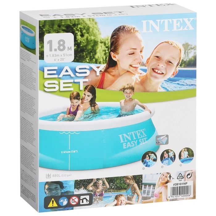 Бассейн надувной Easy Set, 183 х 51 см, от 3 лет, 28101 INTEX Бассейн надувной Easy Set, 183 х 51 см, от 3 лет, 28101 INTEX