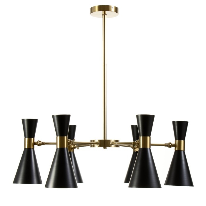 Люстра Люстра "Бьянка" 6хЕ14 40Вт 6хG4 20Вт черно-золотой 70х70х30 см BayerLux