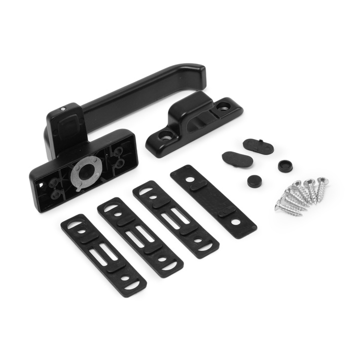 Ручка оконная ТУНДРА 003BL, металлическая, цвет черный Ручка оконная ТУНДРА 003BL, металлическая, цвет черный