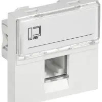 Розетка компьютерная RJ45 UTP категория 5e 2 модуля