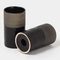 Аксессуары для ванной Доляна &laquo;Классика&raquo;, 4 предмета: дозатор 300 мл, мыльница, 2 стакана, чёрные