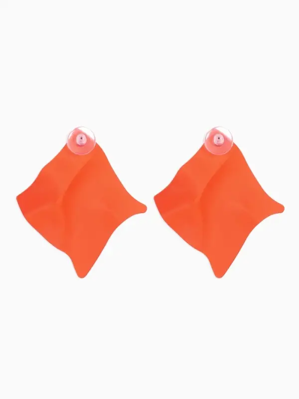 Серьги металл &laquo;Яркость&raquo;, ромб, оранжевые