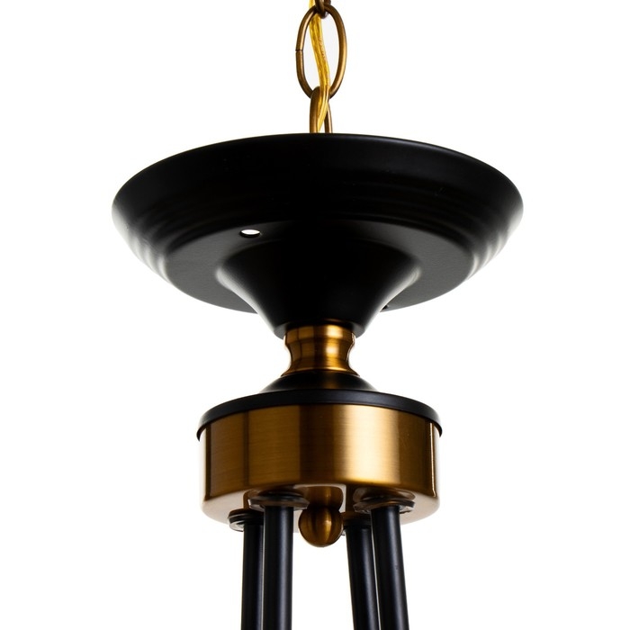 Люстра Люстра "Фломи" 4хЕ14 40Вт черно-золотой 60х73х60 см BayerLux