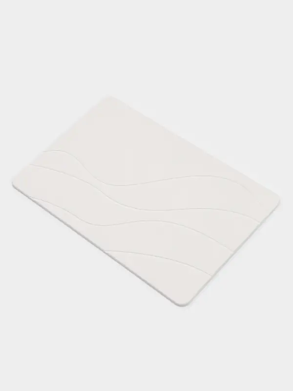 Коврик из диатомитового камня SAVANNA, 40х60 см, толщина 1 см, цвет белый Коврик из диатомитового камня SAVANNA, 40х60 см, толщина 1 см, цвет белый