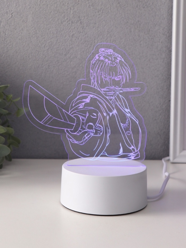 Светильник Светильник "Аниме. Воин" LED RGB от сети RISALUX 9,5х14,9х16 см