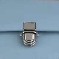 Застёжка для сумки, 2.5×3.1 см, цвет серебряный