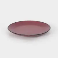 Десертная тарелка Доляна &laquo;Ваниль&raquo;, d=19.5 см, керамика, бордовая