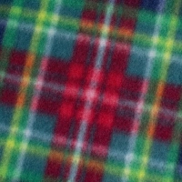 Плед флис Luscan, 130х170 см, 160 г/м2, клетка зеленая