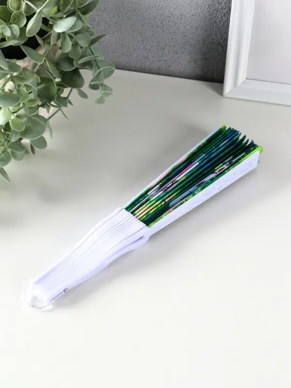 Веер пластик, текстиль  Веер пластик, текстиль "Панда в цветочном саду" МИКС 23 см