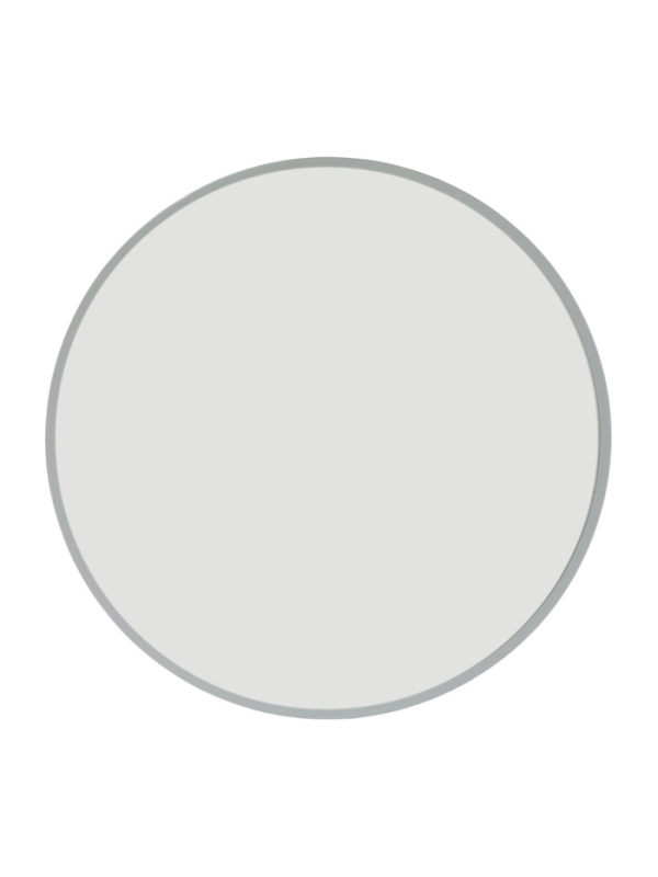 Зеркало интерьерное настенное круглое c окантовкой d=50 см, белый