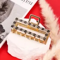 Крабик для волос &laquo;Флора&raquo;, прямой, 7 см, золото