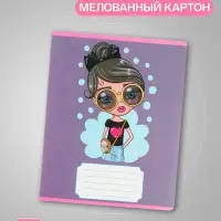 Комплект тетрадей из 10 штук, 24 листа в линию Calligrata &laquo;Fashion&raquo;, обложка мелованный картон, ВД-лак, блок №2, белизна 75% (серые листы), 5 видов по 2 штуки