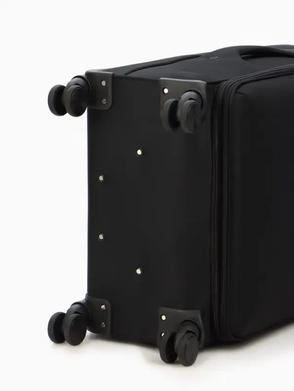 Чемодан на колёсах TEXTURA, кодовый замок, с увеличением, 47&times;30&times;78 см, 28", чёрный