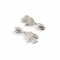 Бегунок для молнии &laquo;Спираль&raquo;, №3, &laquo;Ладонь&raquo;, 10 шт., цвет никель