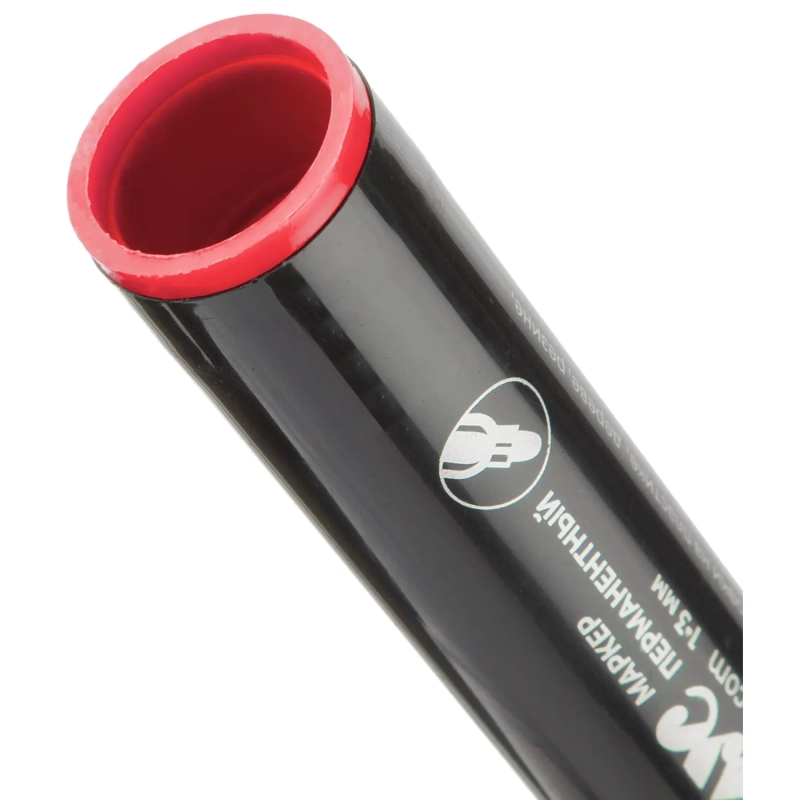 Маркер перманентный КОМУС красный 1-3мм кругл. наконечник