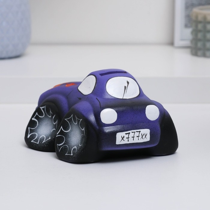 Копилка  Копилка "Машина" фиолетовая, 9х15см