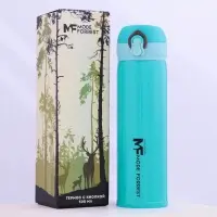 Термос с кнопкой Mode Forrest, 450 мл, голубой, время сохранения тепла 10-12 ч