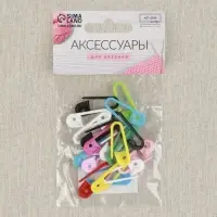 Набор булавок, 3×1×0.3 см, 20 шт., разноцветный