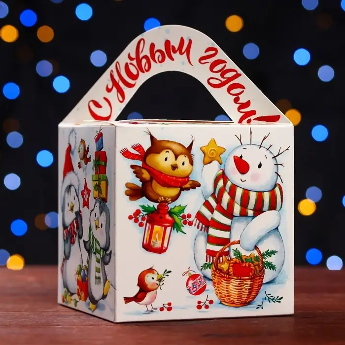 Подарочная коробка «Белоснежный» , Кубик большой 12×12×12 см