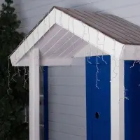 Гирлянда &laquo;Бахрома&raquo; 4&times;0.6 м, IP44, прозрачная нить, 180 LED, свечение мульти, 8 режимов, 220 В