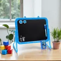 Доска магнитная двухсторонняя, под маркер и мел на подставках (мел, маркер, магниты), МИКС