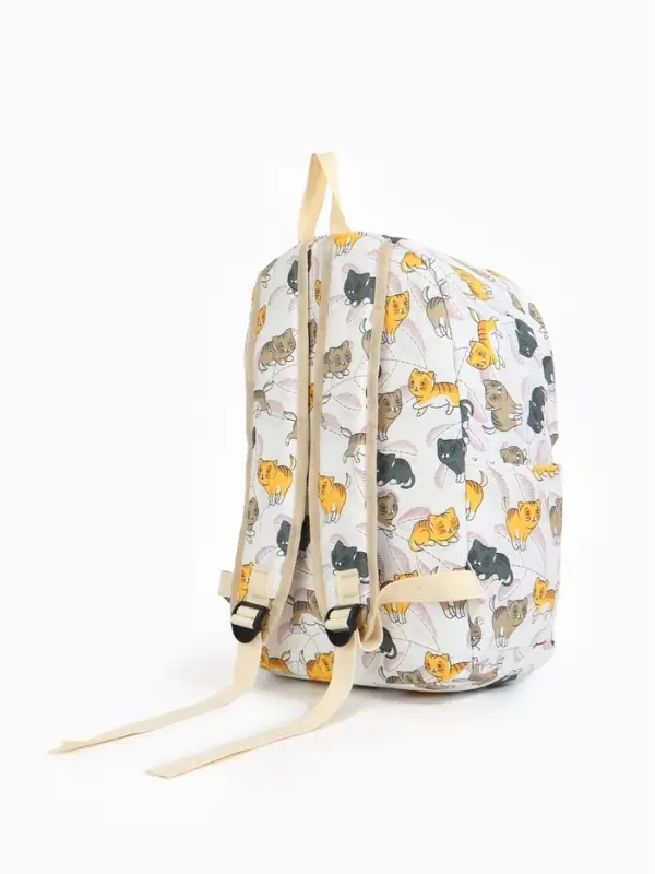 Рюкзак школьный CATS, с пеналом, 29&times;12&times;41 см, бежевый