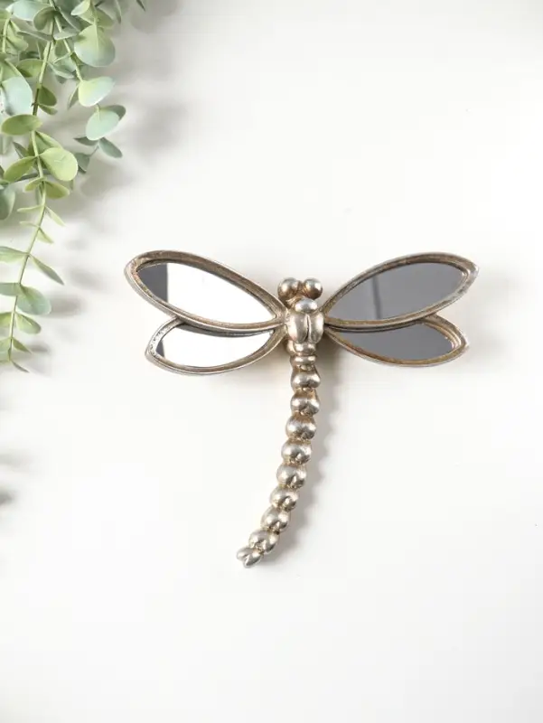 Панно настенное полистоун &laquo;Зеркальная стрекоза&raquo;, под серебро с позолотой 20&times;4&times;16.5 см