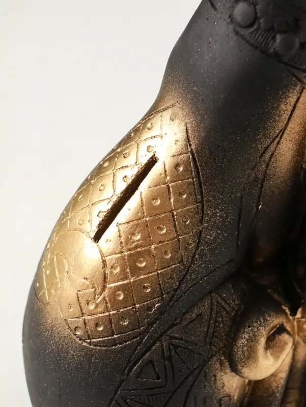 Копилка для денег &laquo;Коты Фараоны&raquo;, гипс, чёрная в золоте, 27.5&times;15&times;9 см