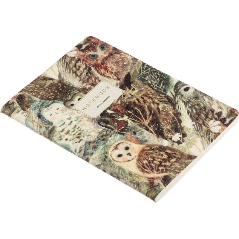 Тетрадь А5, экокожа Bruno Visconti,ВОЛШЕБНЫЕ СОВЫ 60л.Линейка,7-60-1315/03