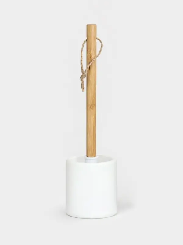 Ёрш для унитаза Доляна Bamboo, белый