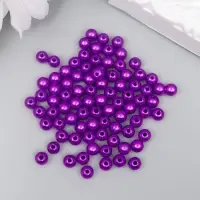 Бусины для творчества пластик "Сливовый" набор 200 шт d=0,6 см Бусины для творчества пластик "Сливовый" набор 200 шт d=0,6 см