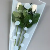 Пакет цветочный Конус, голубой, 28×9×44 см±1 см