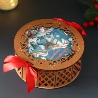 Шкатулка "Новогоднего настроения" 18,5х19,5х7,5 см