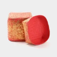 Корзинка плетёная &laquo;Голден&raquo;, 20&times;20&times;26 см, розовая